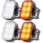 Zewdov Bike Lights for Night Riding, USB Rechargeable Bike Lights Front and Back, Waterproof IP65 Bicycle Light, 4+6 Modes Bike Headlight and Tail Light Set,1.5 Hrs Fast Charging, Easy to Install-2 sets