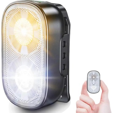 Zewdov 500LM Ultra Bright Mini Clip-on Flashlight Rechargeable, 10 Modes Hands-Free Pocket EDC Flashlight, Waterproof Small Keychain Flashlight, Running Lights for Runners/Emergency/Work/Walking